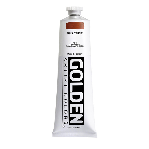 Golden Artist Colors Golden Heavy Body Acrylic, 5oz., Mars Yellow