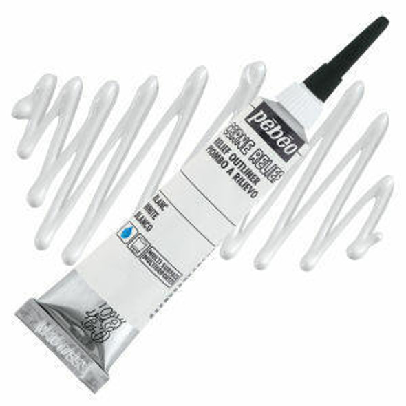 Pebeo - Cerne Relief Paint - White Outliner