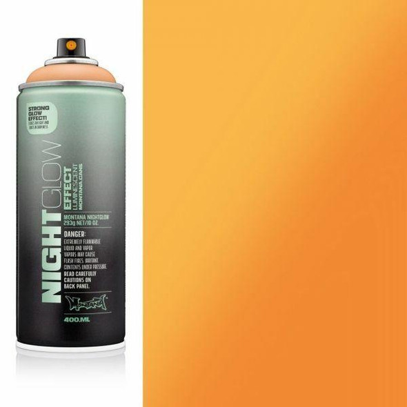 MACPHERSONS Montana Cans EFFECT NIGHTGLOW Spray Paint, 400ml, Luminescent Orange