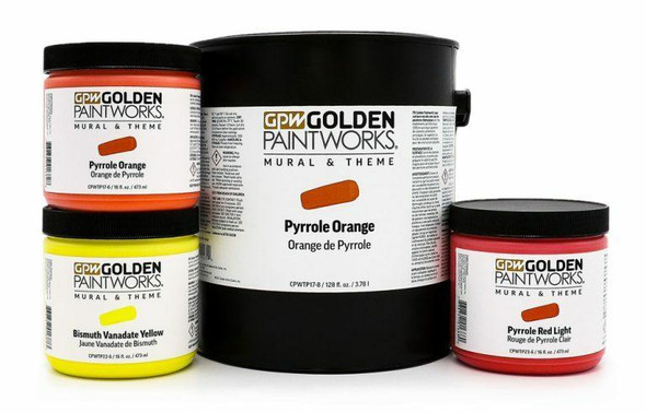 Golden Artist Colors Mural and Theme Pyrrole Red 16oz