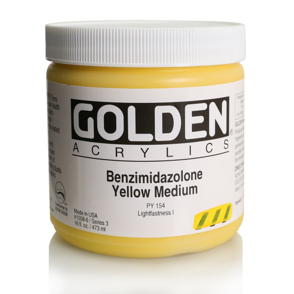 Golden Artist Colors Heavy Body Benzimidazalone Yellow Medium 8oz