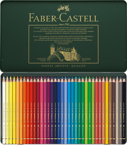 Faber-Castell Polychromos Colored Pencil Set , Metal Tin - 36ct