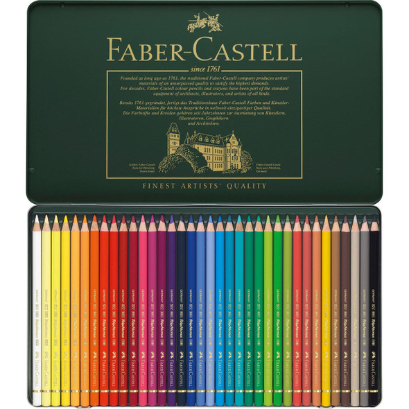 Faber-Castell Polychromos Colored Pencil Tin Set, 36-Colors