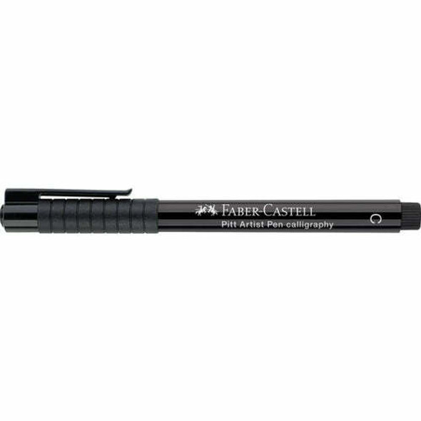 Faber-Castell Pitt Calligraphy Pens Chisel Tip, 2.5mm, Black, 3-Pack