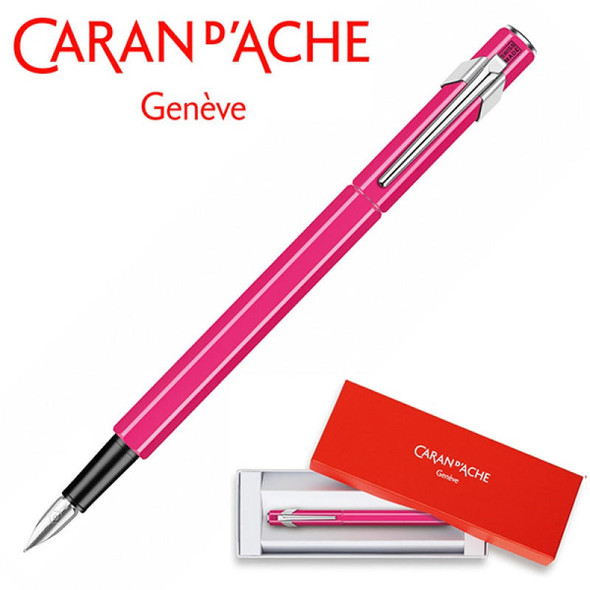 Creative Art Materials, Ltd. 849 Fountain Pen, Medium Nib, Fluorescent Pink 