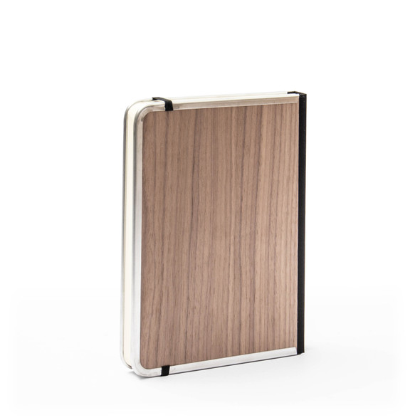 Binderwerk Basic Wood with Metal Edge Notebook, Nut A5, Dotted, 144sh