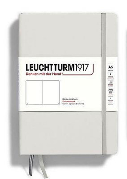 Leuchtturm 1917 Hardcover Notebook Light Grey, Medium (A5), 251 p., Plain