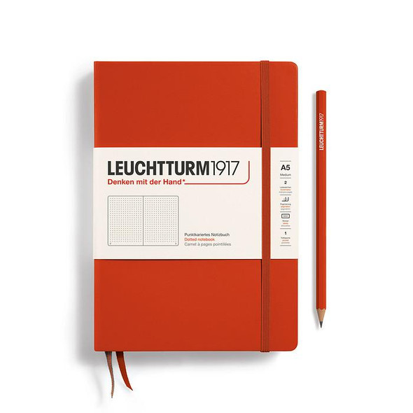 Leuchtturm 1917 Leuchtturm Hardcover Notebook, Fox Red, Medium (A5), 251 p., dotted