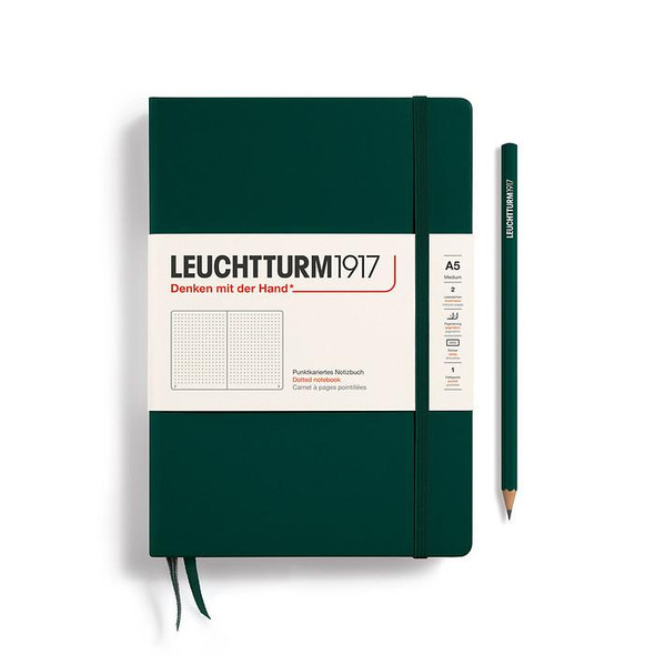Leuchtturm 1917 Leuchtturm Hardcover Notebook, Forest Green, Medium (A5), 251 p., dotted