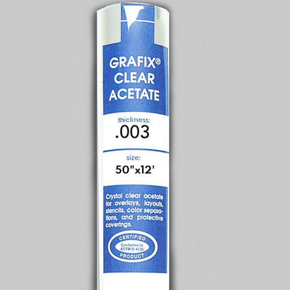 GRAFIX Grafix Clear Acetate Roll .003 50X12'