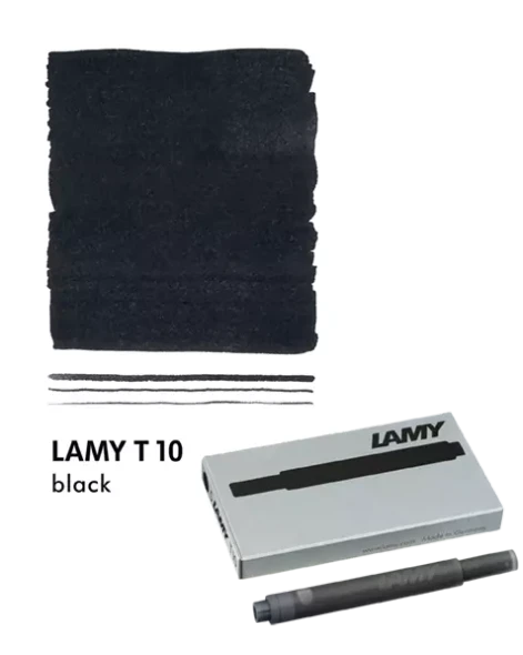LAMY T10 Fountain Pen Ink Cartridge, Black (5pk)
