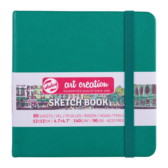 Royal Talens Art Creations Sketchbook, Forest Green, 4.7" x 4.7" 