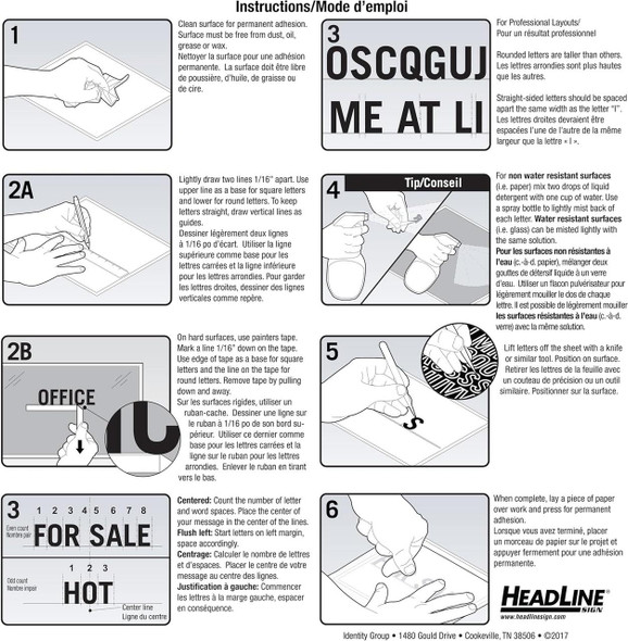 Headline Self-Stick Letters & Numbers, Heveltica Font, 1" White   Headline Self-Stick Letters & Numbers, Heveltica Font, 1" White