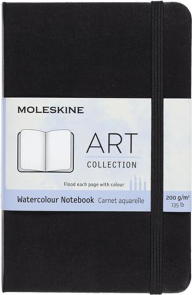  Moleskine Art Watercolour Notebook - Pocket -  Black - 3.5" x 5.5" 