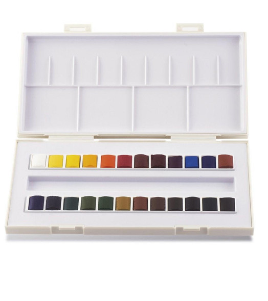 QoR Watercolor Mini Half Pan Set - 12 Color - Sam Flax Atlanta