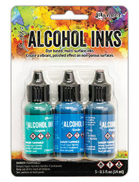 RANGER Tim Holtz Alcohol Ink Set of 3 - Teal/Blue Spectrum