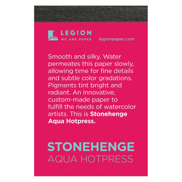Legion Paper Stonehenge Aqua 140lb Hot Press Mini Pad 