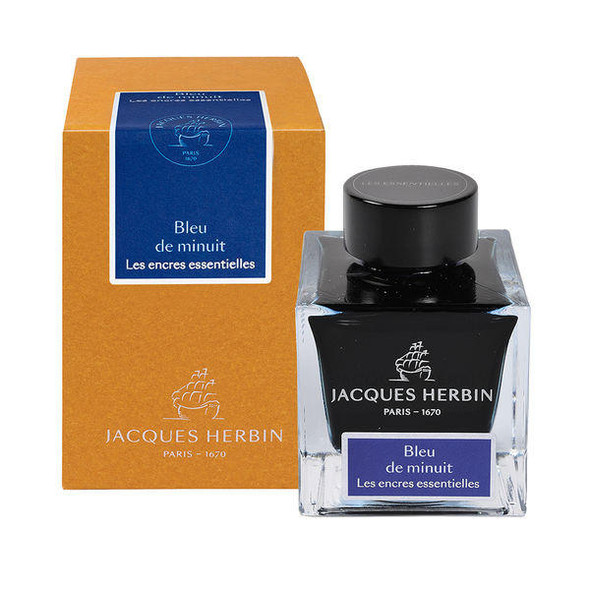 Exaclair, Inc. Jacques Herbin Ink - "Essentials" Bleu de Minuit 50mL 