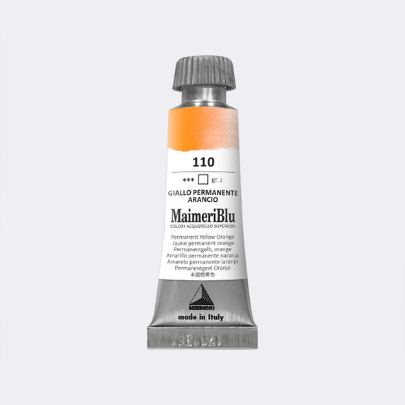 Maimeri Blu Professional Watercolor 12mL Permanent Yellow Orange