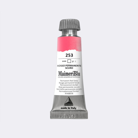 Maimeri Blu Professional Watercolor 12mL Permanent Red Deep