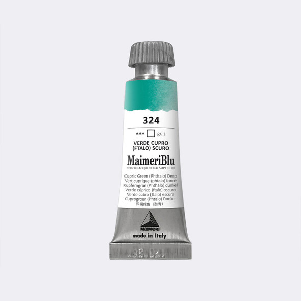 Maimeri Blu Professional Watercolor 12mL Cupric Green (Phthalo) Deep
