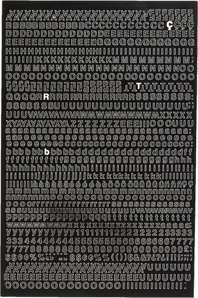 Headline Self-Stick Letters & Numbers, Heveltica Font, 1/4" Black   Headline Self-Stick Letters & Numbers, Heveltica Font, 1/4" Black