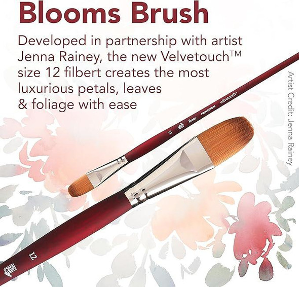 Princeton Artist Brush Company Princeton Brush Velvetouch, Series 3900, Long Handle Brushes, Blooms 12 