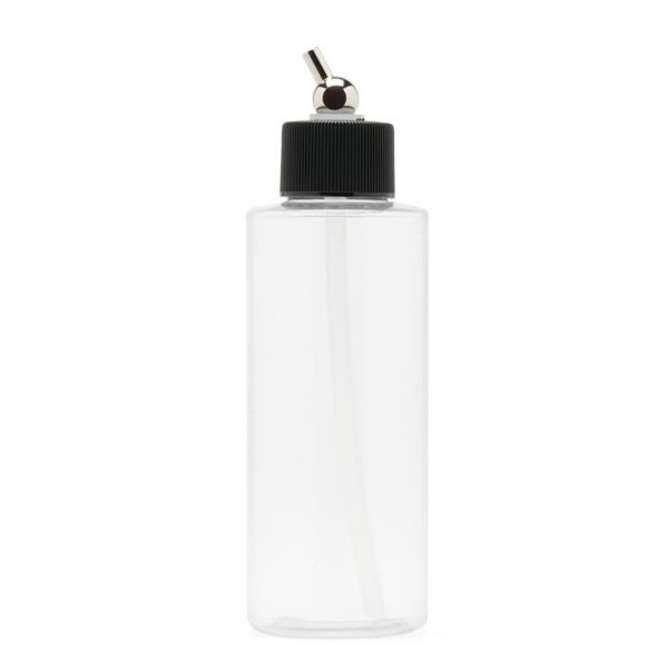 Medea/Iwata Iwata Crystal Clear Bottle 4 oz / 118 ml Cylinder With Adaptor Cap 