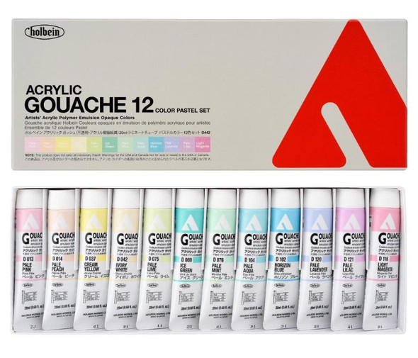 Holbein, Inc. Holbein Acrylic Gouache Pastel Set of 12 - 20ml