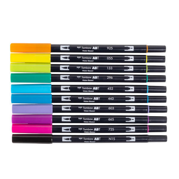 Tombow, Inc Tombow Dual Brush Pen Set, 10-Colors, Eighties 