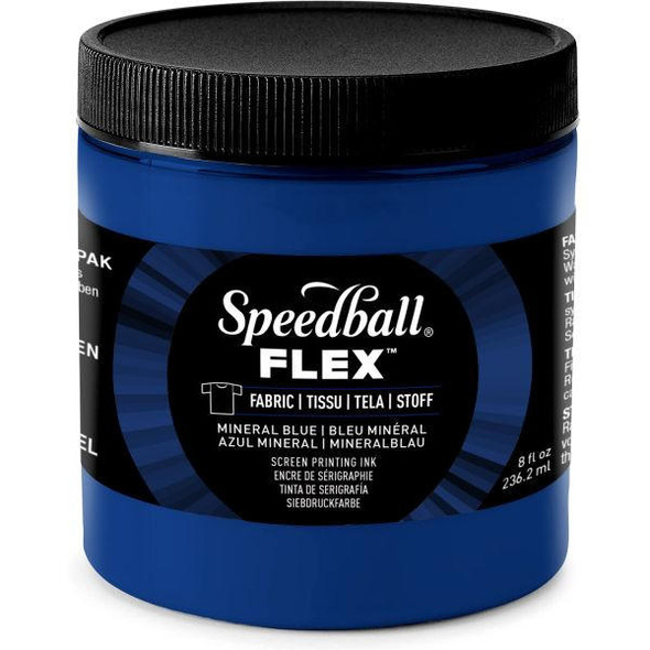 Speedball Art Products Company Speedball Flex Fabric Screen Printing Ink - 8oz - Mineral Blue 