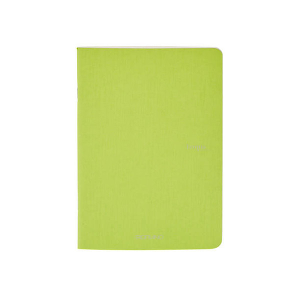 Fabriano EcoQua Notebook, Large, Staple-Bound 40 Sheets Lime
