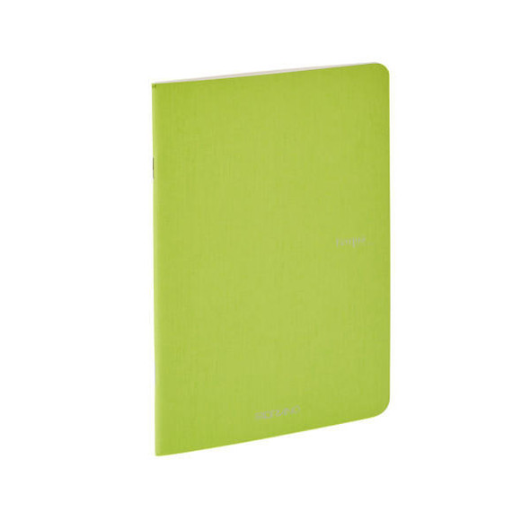 Fabriano EcoQua Notebook, Large, Staple-Bound 40 Sheets Lime