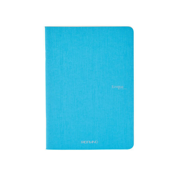  Fabriano EcoQua Notebook, Large, Staple-Bound 40 Sheets Turquoise 