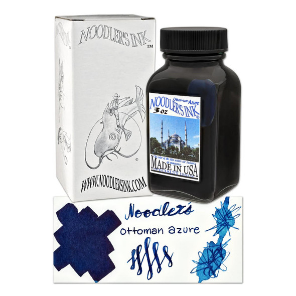  Noodler's Ink, "Azure", Fountain Pen Ink Bottle, 3oz 