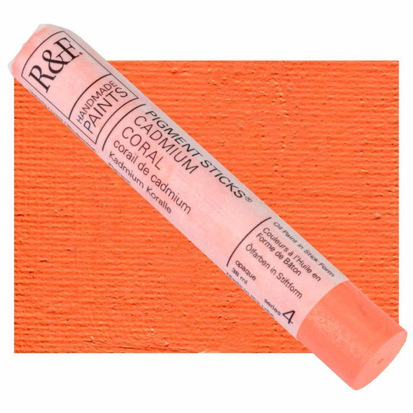 R&F Handmade Paints - Pigment Sticks - Cadmium Coral 
