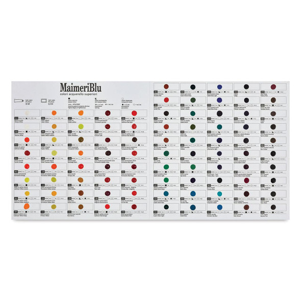 Maimeri Blu Professional Watercolor - 90 Color Dot Card