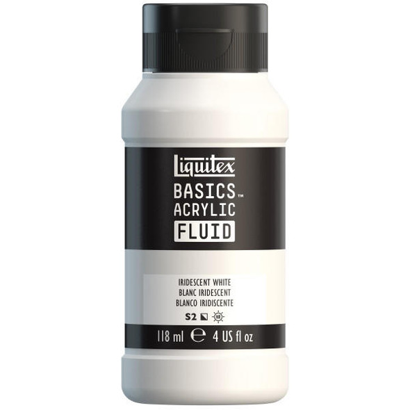  Liquitex - Basics Acrylic Fluid - 118ml Bottle -  Iridescent White 