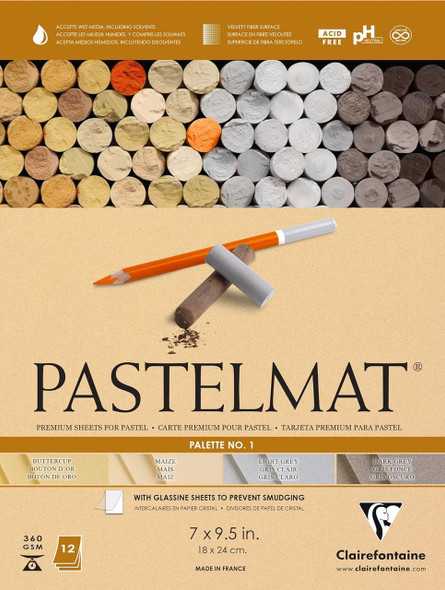 Exaclair Inc Clairefontaine Premium Pastelmat Pads - 7"x9.5" - Palette #1 
