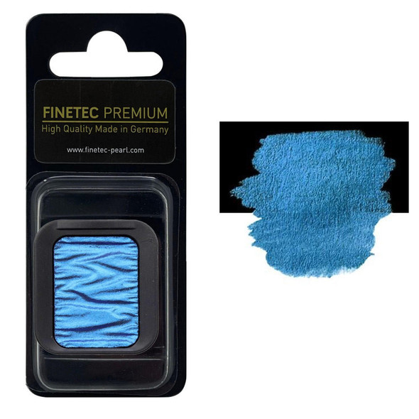 Royal Talens Finetec Premium Pearlescent Watercolor Pan  Ocean Blue 