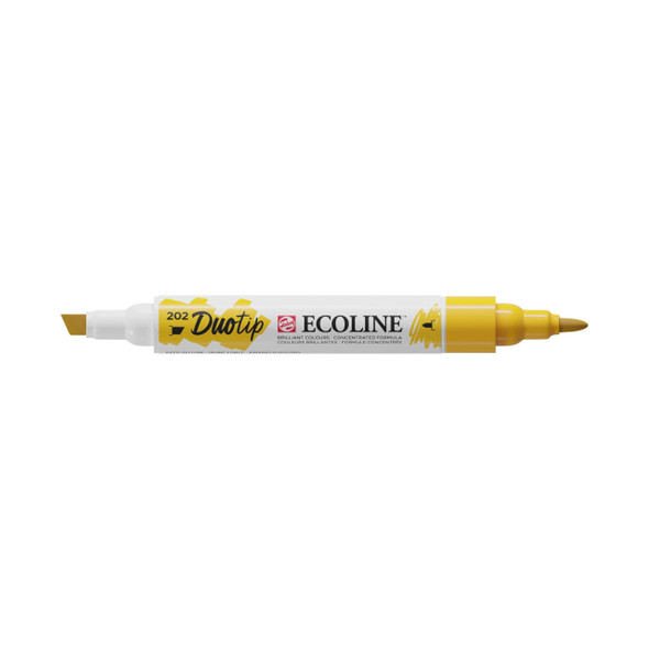 Royal Talens Ecoline Duotip Liquid Watercolour Marker - Deep Yellow 202 