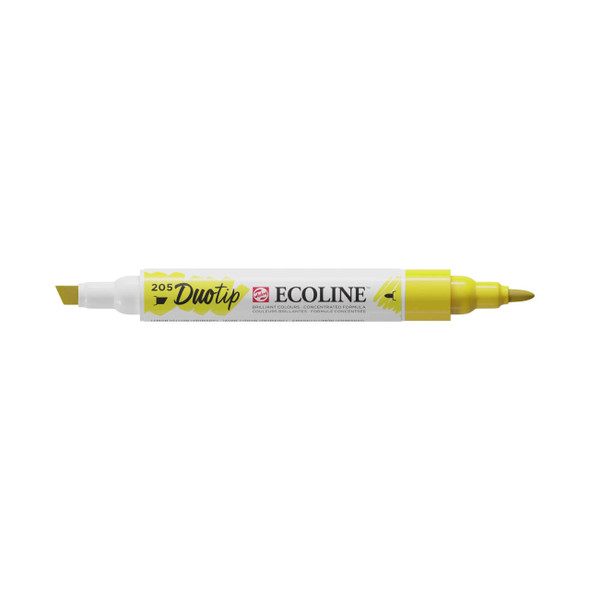 Royal Talens Ecoline Duotip Liquid Watercolour Marker - Lemon Yellow 205 