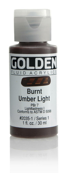 Golden Artist Colors Fluid Burnt Umber Light 1oz
