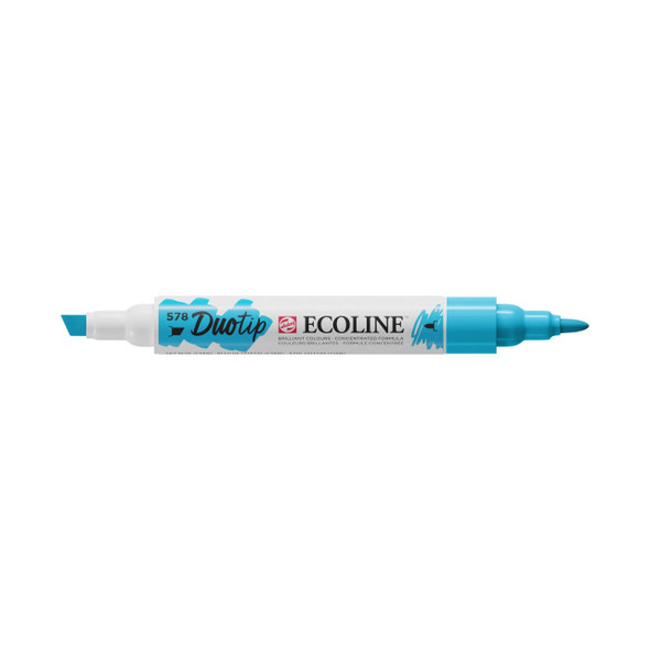 Royal Talens Ecoline Duotip Liquid Watercolour Marker - Blue Cyan 578 