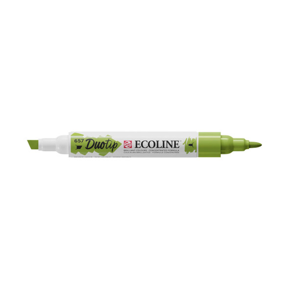 Royal Talens Ecoline Duotip Liquid Watercolour Marker - Bronze Green 657 