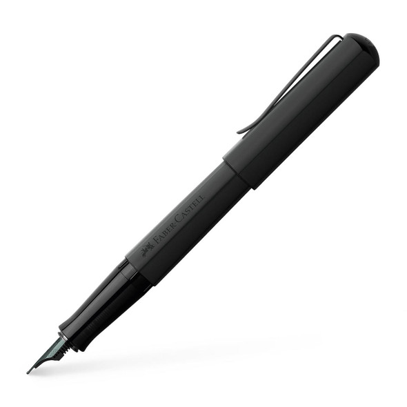  Faber-Castell, HEXO Fountain Pen, Matte Black, Medium Nib 
