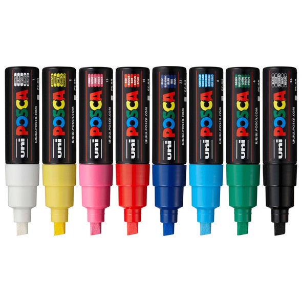 posca POSCA Paint Marker Set - 8-Color PC-8K Broad Set