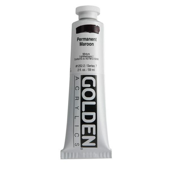 Golden Artist Colors Golden Heavy Body Acrylic, 2oz., Permanent Maroon