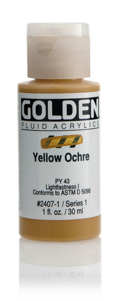 Golden Artist Colors Fluid Yellow Ochre 1oz