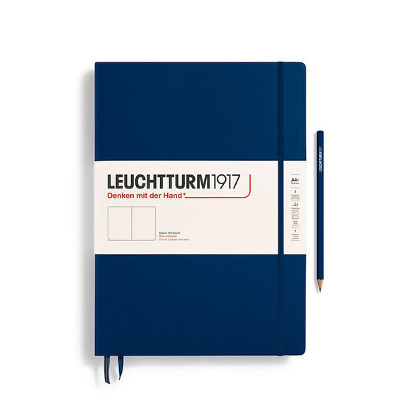 Leuchtturm 1917 Leuchtturm Hardcover Notebook, Navy, Master (A4+), 235 p., Plain